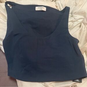 Babaton Dark Navy Scoop Crop Tank